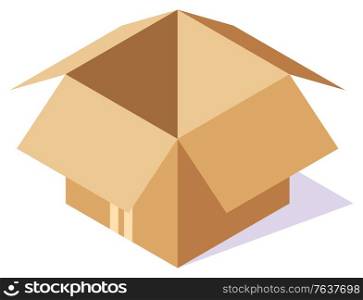 Packing product icon. Packing yellow boxes, package service, transportation parcel, deliver container, box delivery, receive pack, send and logistic isolated vector illustration. Packing Product Icon Design Style