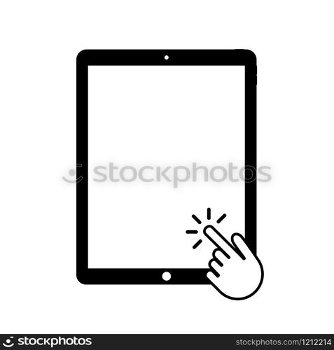 Pad for mobile device design. Monitor vector icon.