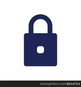 Padlock black glyph ui icon. Cyber security. Closed access to data. User interface design. Silhouette symbol on white space. Solid pictogram for web, mobile. Isolated vector illustration. Padlock black glyph ui icon
