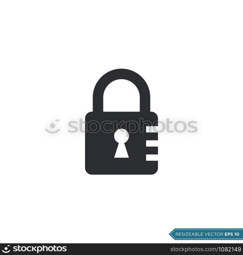 Padlock Icon Vector Template Illustration Design