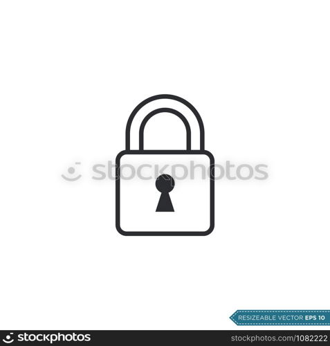 Padlock Icon Vector Template Illustration Design