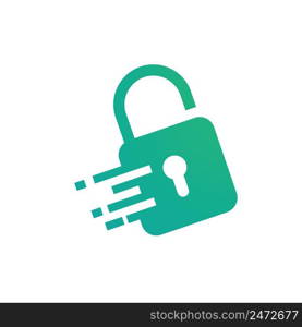 Padlock logo vector illustration design