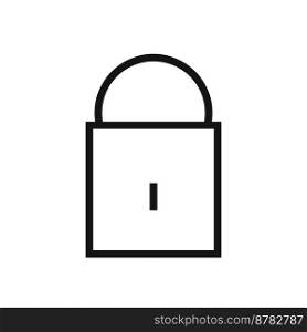 Padlock password line icon isolated on white background. Black flat thin icon on modern outline style. Linear symbol and editable stroke. Simple and pixel perfect stroke vector illustration.