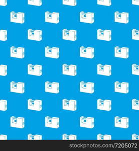 Padlock pattern vector seamless blue repeat for any use. Padlock pattern vector seamless blue