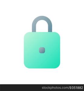 Padlock pixel perfect flat gradient two-color ui icon. Cyber security service. Closed access to data. Simple filled pictogram. GUI, UX design for mobile application. Vector isolated RGB illustration. Padlock pixel perfect flat gradient two-color ui icon