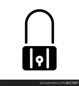 padlock safe glyph icon vector. padlock safe sign. isolated symbol illustration. padlock safe glyph icon vector illustration
