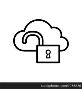 padlock - security icon vector design template