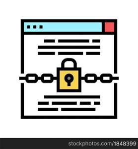 padlock security technology tool color icon vector. padlock security technology tool sign. isolated symbol illustration. padlock security technology tool color icon vector illustration