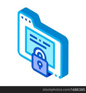 Padlock Site Coding System vector isometric sign. color isolated symbol illustration. Padlock Site Coding System Vector Thin Line Icon