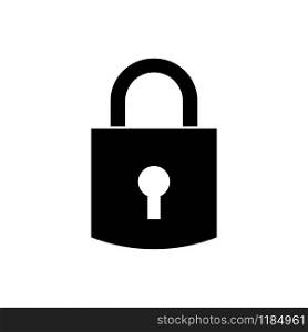 Padlock vector icon isolated on white background. Padlock vector icon isolated on white