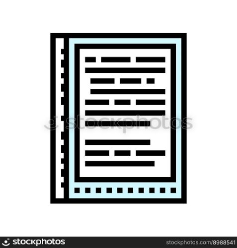 page document file color icon vector. page document file sign. isolated symbol illustration. page document file color icon vector illustration
