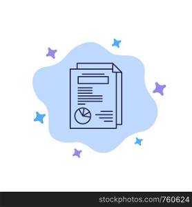 Page, Layout, Report, Presentation Blue Icon on Abstract Cloud Background