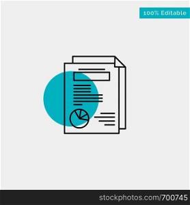 Page, Layout, Report, Presentation turquoise highlight circle point Vector icon