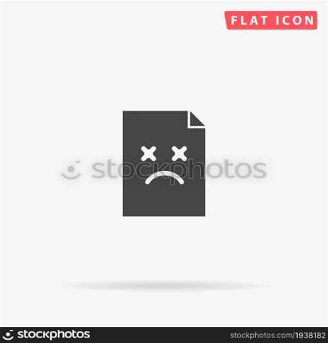 Page Not Found flat vector icon. Glyph style sign. Simple hand drawn illustrations symbol for concept infographics, designs projects, UI and UX, website or mobile application.. Page Not Found flat vector icon
