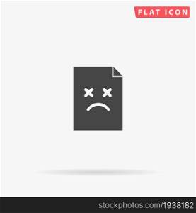 Page Not Found flat vector icon. Glyph style sign. Simple hand drawn illustrations symbol for concept infographics, designs projects, UI and UX, website or mobile application.. Page Not Found flat vector icon