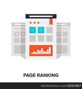 page ranking concept. Vector illustration of page ranking flat design concept.