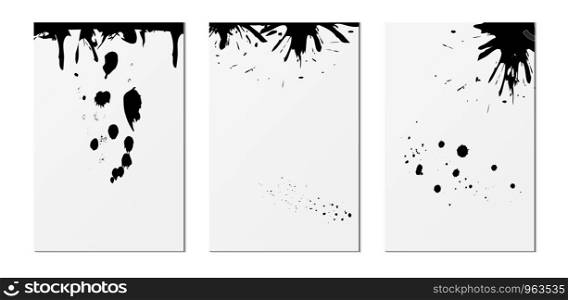 Page with shadow and ink blots, design element for advertising and advertising messages, isolated on a white background. Vector illustration. Page with shadow and ink blots, design element for advertising and advertising messages, isolated on a white background. Vector illustration.