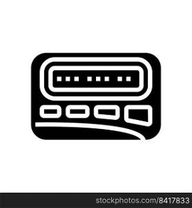 pager retro device glyph icon vector. pager retro device sign. isolated symbol illustration. pager retro device glyph icon vector illustration