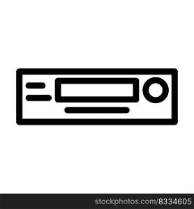 pager retro gadget line icon vector. pager retro gadget sign. isolated contour symbol black illustration. pager retro gadget line icon vector illustration
