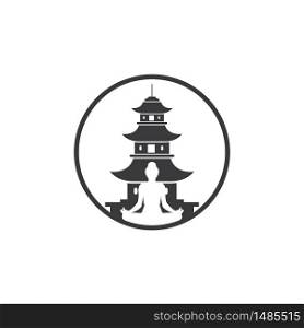 pagoda building icon vector illustration design
