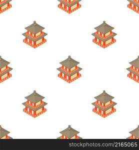 Pagoda pattern seamless background texture repeat wallpaper geometric vector. Pagoda pattern seamless vector