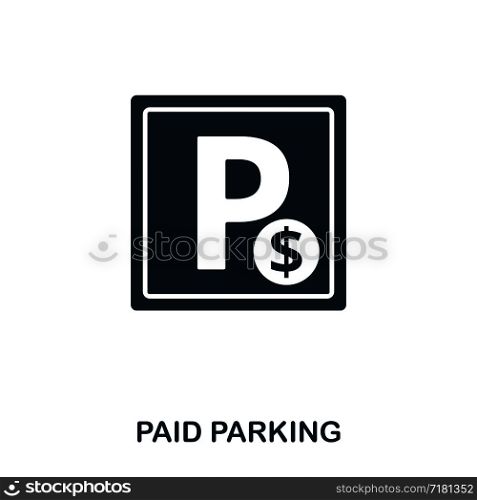Paid Parking icon. Line style icon design. UI. Illustration of paid parking icon. Pictogram isolated on white. Ready to use in web design, apps, software, print. Paid Parking icon. Line style icon design. UI. Illustration of paid parking icon. Pictogram isolated on white. Ready to use in web design, apps, software, print.
