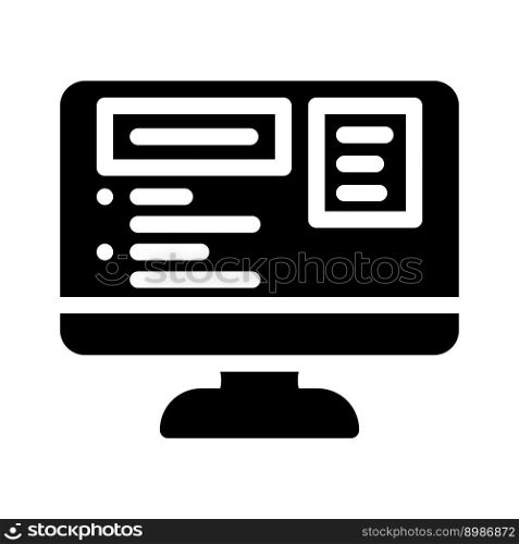 paid search advertising glyph icon vector. paid search advertising sign. isolated symbol illustration. paid search advertising glyph icon vector illustration