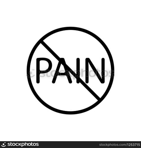 pain icon vector. Thin line sign. Isolated contour symbol illustration. pain icon vector. Isolated contour symbol illustration