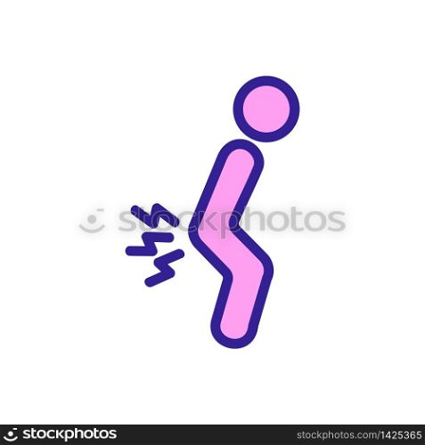 pain in anus icon vector. pain in anus sign. color symbol illustration. pain in anus icon vector outline illustration