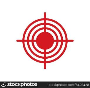 Pain point icon. Pain red circle mark. Target spot symbol for medical design. Concept killer for headaches, abdominal aches. Editable stroke. Vector illustration isolated on white background.. Pain point icon. Pain red circle mark. Target spot symbol for medical design. Concept killer for headaches, abdominal aches. Editable stroke. Vector illustration isolated on white background