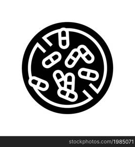 painkillers pills addiction glyph icon vector. painkillers pills addiction sign. isolated contour symbol black illustration. painkillers pills addiction glyph icon vector illustration