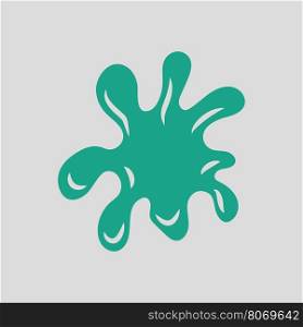 Paint blot icon. Gray background with green. Vector illustration.