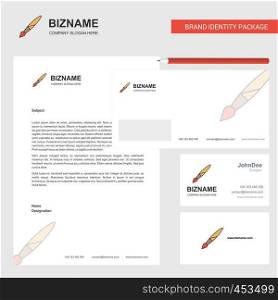 Paint brush Business Letterhead, Envelope and visiting Card Design vector template