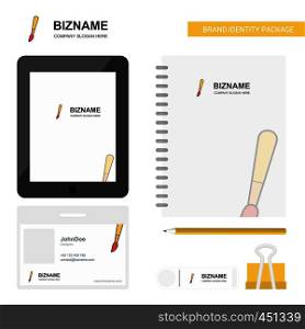 Paint brush Business Logo, Tab App, Diary PVC Employee Card and USB Brand Stationary Package Design Vector Template