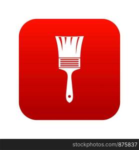 Paint brush icon digital red for any design isolated on white vector illustration. Paint brush icon digital red