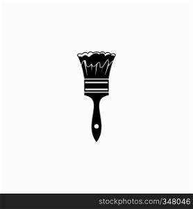 Paint brush icon in simple style isolated on white background. Paint brush icon, simple style