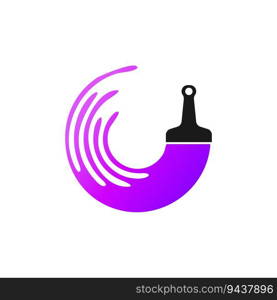 Paint brush icon logo design template vector image