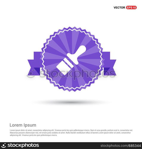 Paint brush icon - Purple Ribbon banner