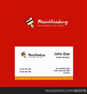 Paint brush logo Design with business card template. Elegant corporate identity. - Vector