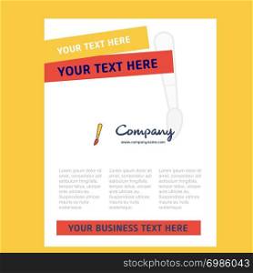 Paint brush Title Page Design for Company profile ,annual report, presentations, leaflet, Brochure Vector Background