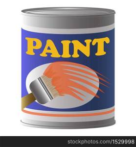 Paint can icon. Cartoon of paint can vector icon for web design isolated on white background. Paint can icon, cartoon style
