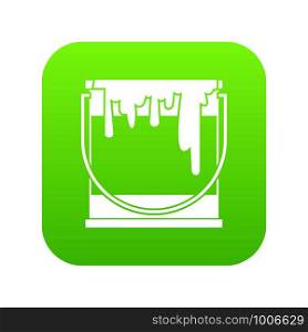 Paint can icon digital green for any design isolated on white vector illustration. Paint can icon digital green