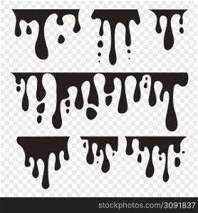Paint dripping vector. Dripping liquid and Paint flows. Vector illustration.. Paint dripping vector. Dripping liquid and Paint flows.