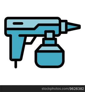 Paint gun icon outline vector. Diy repair. Work construction color flat. Paint gun icon vector flat