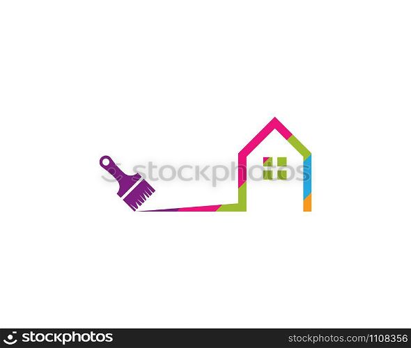 paint house logo business vector icon template