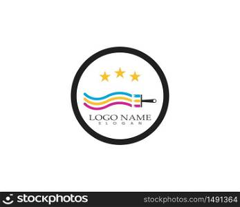 Paint icon business logo vector