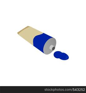 Paint in tube icon in isometric 3d style isolated on white background. Drawing and art symbol . Paint in tube icon, isometric 3d style