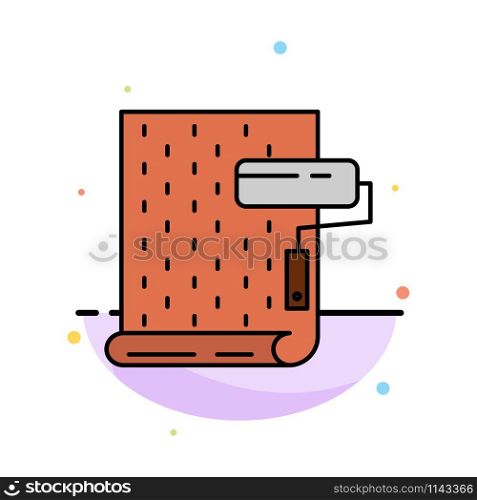 Paint, Interior, Design, Repair, Wallpaper Abstract Flat Color Icon Template