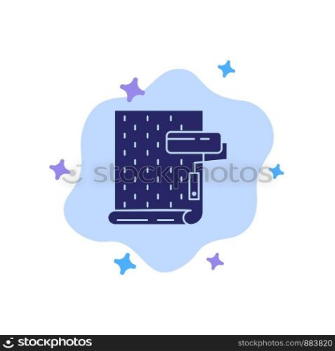 Paint, Interior, Design, Repair, Wallpaper Blue Icon on Abstract Cloud Background