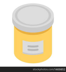 Paint jar icon. Isometric of paint jar vector icon for web design isolated on white background. Paint jar icon, isometric style